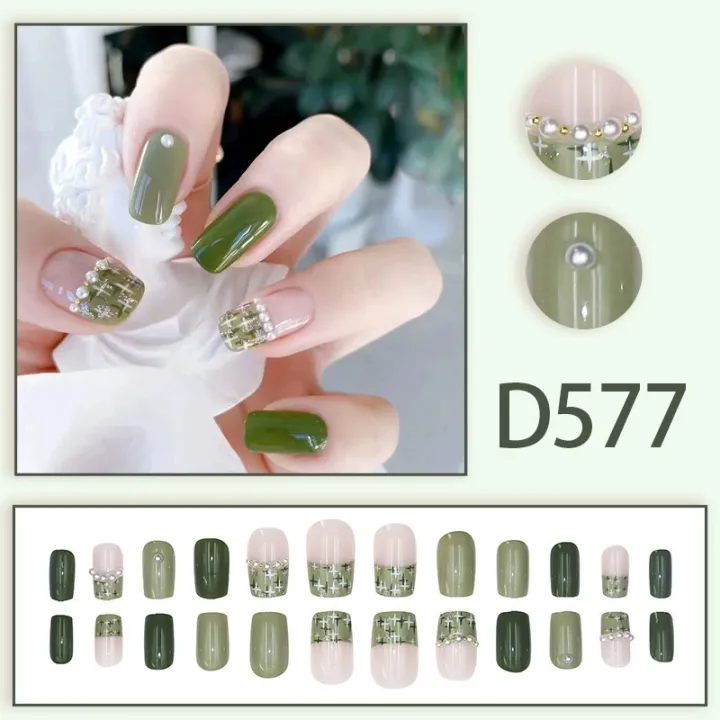 24Pcs%20French%20With%20Drill%20Pearl%20Fake%20Nails%20Press%20On%20Nail%20Tips%20Artificial%20Full%20Cover%20Cute%20Bow%20Wearing%20False%20Nails%20Fashion%20Popular%20Stick%20on%20Nails%20Cute%20Artificial%20Nails%20for%20Girls%20Cat%20Eye%20Nails%20-%20Image%206