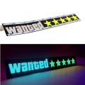 WANTED LED Car Window Sticker Windshield Electric Safety Decal Decoration Sticker Auto 1 Pc. 