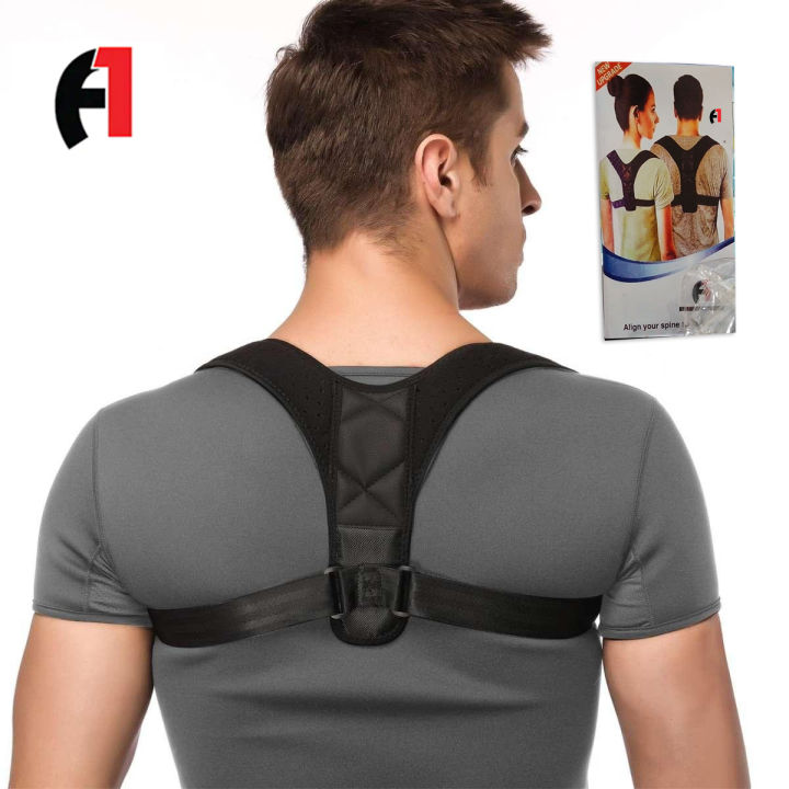 Body Posture Corrector Belt Shoulder Support Relief and Back Pain Relief Belt Adjustable Posture Support Brace for Men and Women a.one trader s Daraz.pk