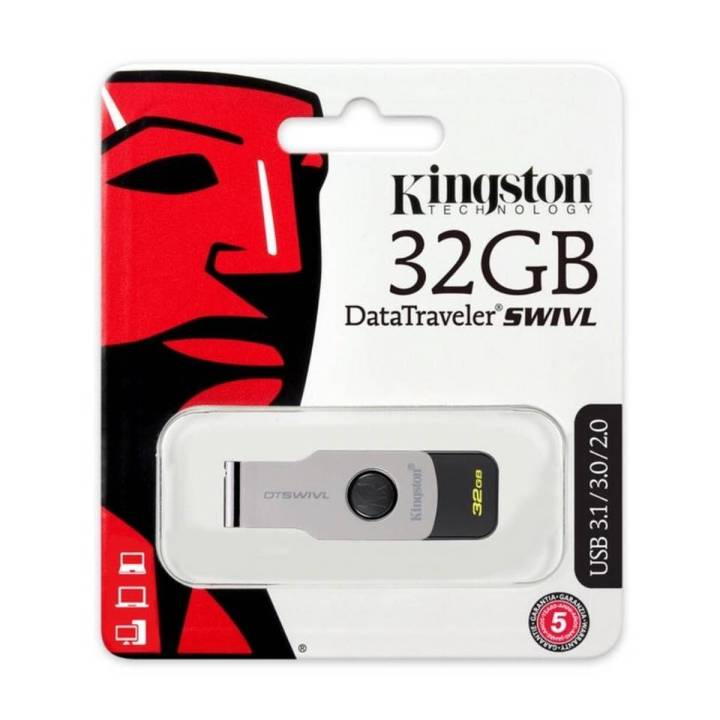 Kingston 32GB USB and Card 3.0 DataTraveler SWIVL - Lifetime Warranty