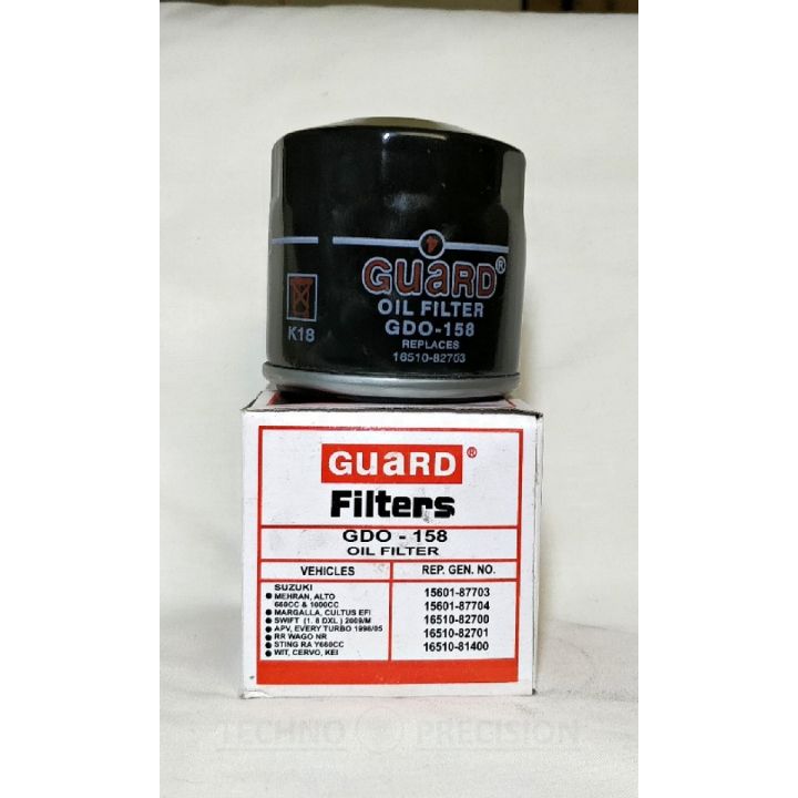 GuardOil Filter for ALL SUZUKI VEHICLES OEM # 16510-82700