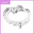 Ziwelan Pet Collar Elegant Festival Decor Lace Pet Collar with Bell. 