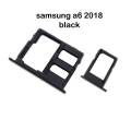 Samsung A6 2018 Black Dual Sim Card Tray And Micro SD Card Slot Holder. 