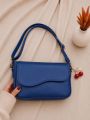 Elegant Women Shoulder Bag with Cherry Charm - Luxury Curved Flap PU Leather Crossbody Bag, Premium Ladies Handbag, Girls Fashion Underarm Purse with Adjustable Strap. 