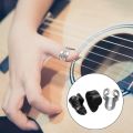 15PCS Guitar Picks Ring Thumb Finger Picks Finger Picks(Black+Silver). 