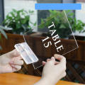 Acrylic Stands Place Card Holders Table Number Stands Desktop Clear Card Display Stand Transparent Acrylic Sign Holder. 