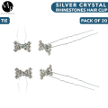 Silver Crystal Rhinestones Hair Clip, 20 Pcs Rhinestone Hair Pins Clips, Hair Styling Tools, Women Headwear Decorative Hair Accessories. 