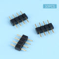 10Pcs 4 Pin RGB Connector Adapter Double 4Pin For RGB 5050 3528 LED Strip Nicle. 