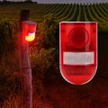 Waterproof Solar Power Alarm Light PIR Motion Sensor Security Sound-Light Warning Lamp for Farm Garden. 