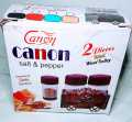 Pack Of 2pcs Plastic Salt & Pepper Shaker Bottle Jar Set With Stand. 
