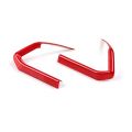 Red ABS Interior Steering Wheel Cover Trim for Mazda CX-3 CX3 2016-2018 FashionInterior Accessories Interior Mouldings 1 pair (1 pair). 