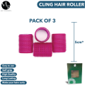 Cling Hair Rollers, Hair Curlers, Pack of 3 Self Grip Rollers, Cling Hair Culers, Small Medium Large Salon Hairdressing Curlers Innovative Hair Care Tools for Women. 