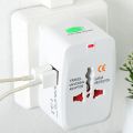 Universal Multi Travel Adapter Plug with 2 USB Charging Ports, Travel Mobile Wall Charger. 