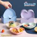 IMPERIAL HEART SHAPE 8 PLATE WITH STAND/EASY AND TRENDY FOR SERVING & USAGE/8PC PLATE SET. 