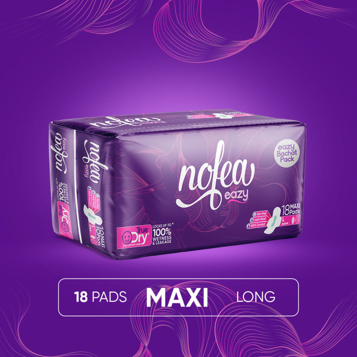 NoFea%20Eazy%20Napkin/Sanitary%20Pad%20Maxi%20Long%2018%20Pack%20-%20Image%202