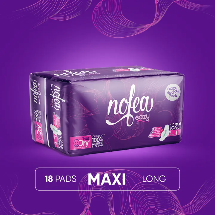 NoFea%20Eazy%20Napkin/Sanitary%20Pad%20Maxi%20Long%2018%20Pack%20-%20Image%202