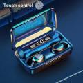F9-5 TWS Bluetooth 5.0 Earbuds 3D Smart Touch Control HIFI Music LED Display Wireless Earphone with Charging Box. 
