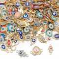 6/ Pieces MIXED Lucky Evil Eye Charms for DIY Jewelry Making – Ideal for Bracelets, Necklaces, Earrings, and Artificial Jewelry Accessories. 