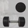 Premium Quality, Rubber Coated Dumbbells for Strength Training and Fitness (Sold in Pairs) 7kg (7+7). 