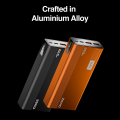 Zero® Lumin L-200 Power Bank 20000mAh 22.5W Fast Charging PowerBank | QC 3.0 Powerbank | USB-C Input/Output Powerbank  | Built-in Cable Powerbank | Aluminum Body Powerbank | Portable Powerbank  | Fast Charge Power Bank for Android & IOS. 