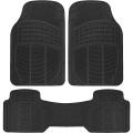 High quality 3 PCS Car Universal PVC Car floor mat - black. 