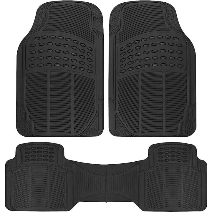 High quality 3 PCS Car Universal PVC Car floor mat - black