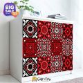 Ajrak Sindhi Tile Stickers Self-Adhesive Wall Decor, 12x12cm, Multiple Packs. 