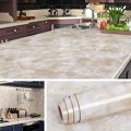 Contact Paper for Countertops Desk Cover Table Top Removable Wallpaper Self Adhesive Kitchen Countertop Peel and Stick Wallpaper Waterproof Oil Proof Marble Paper. 
