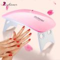 For Nail Care Tool 6W Mini Nail Dryer Machine Portable 6 LED UV Manicure Lamp Home Use Nail Lamp For Drying Polish Varnish With USB Cable. 