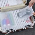 Portable Zip Lock Plastic Bags  Waterproof  Zipper Seal Travel Bags  Slide Seal Packing Pouch Cloth Underwear Bra Socks Storage Packaging:35*45cm. 