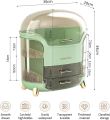 Portable Light Luxury Multi-Function Makeup Box  Dustproof Cosmetic Organizer with Lid  Skincare, Jewelry & Accessories Storage Case for Home & Travel. 