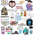 Pack of 30 pharmacist Stickers for Girls Sticker For Boys chemist  Stickers - Medical student Sticker For Laptop & Mobile Sticker 2 Inch x 2 Inch Each Sticker Size. 