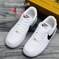 AF StreetForce One Tick Unisex Sneakers – Classic Triple White with Black Swoosh – Premium Unisex  Streetwear – High Quality Premium Shoes – Shoetique.pk. 