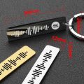 Personalized Spotify Code Keychain Engraved Name Song Music Keyring Scannable Song Key Ring Chain Holder Gift for Couple P040. 