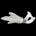Feather Pearl Mask Halloween Party Masquerade White Black Eye Masks Women Night Club Shows Dance Role Playing Prop Decorations. 
