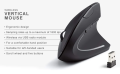 Vertical Mouse Ergonomic 2.4GHz Wireless Optical Mice 3 Adjustable DPI 800/1200/1600 6 Buttons for Laptop PC Computer Desktop. 