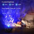 Remote Control RGB Galaxy Projector Lamp With Bluetooth Speaker - Usb Supported LED Projector Light - Led Star Lamp Starry Projector Night Light Table Lamp With Adjustable Brightness - Music Water Ocean Wave Lighting Modes Lights For Bed Room Side Table. 