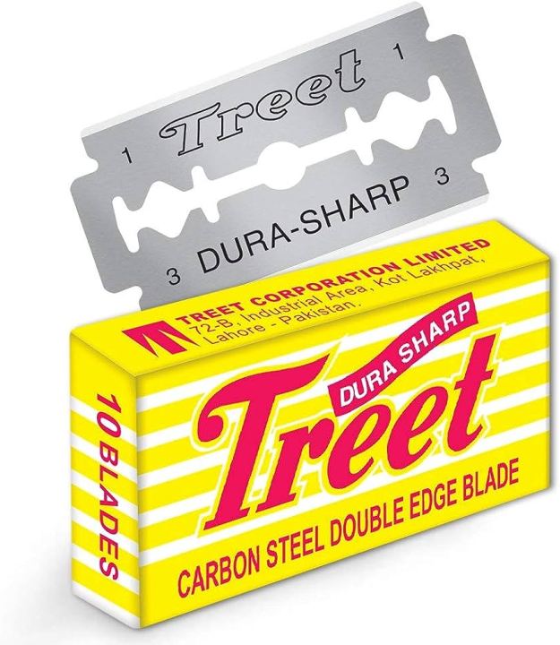 50 Blades | Treet Dura Sharp Carbon Steel Double Edge Safety Razor Blades - Treet Dura Sharp 10 Double Edge Carbon Steel Blades - Blades For Razor - Barber Blade Razor - Treet Blade - Sharp Razor Blades