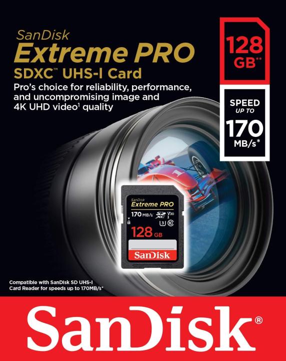 Sandisk%20Extreme%20Pro%20SD%20Card%20128gb%20(%20170mb/s%20)%20-%20Image%202