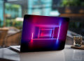 Design, neon, abstract, light, background, room Laptop Back Skin-Laptop Skin Vinyl Sticker Decal, 13 13.3 14.6 15 15.4 15.6 inch Laptop Skin Sticker Cover. 