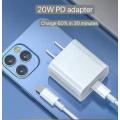 20W PD fast charger For iPhone 12 Pro Max 11 Pro Max X Max  Google pixels Xiaomi USB C C2L Adapter EU Travel charger QC 4.0 QC3.0 for Apple 11 cables Charger with Box. 