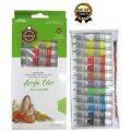 Pack of 12 Good Quality Non Toxic Acrylic Color Set - 6 ml. 