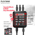 Plextone GS6 Game Live Sound Card Digital Vox Modification Dual Mode Sound Card Mixer With Multiple Sound Modes For Streaming with 3.5mm Interface USB-C Interface For Mobile PS4 PS5 Laptop PC Xbox - Black. 