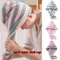 Microfiber Hair Dry Cap | Colorful Striped Hair Towel | Super Absorbent Hair Wrap Cap | Quick Dry Towel for Women | Long Hair Shower Cap | Bathroom Hair Drying Towel | Soft Microfiber Hair Wrap | Lightweight Shower Cap | Hair Care Essentials | Quick Dry H. 
