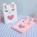 Unicorn A5 Size Fur Notebook Fur Diary Cute Soft Kitty Notebook for Girls with Cute Ears Smooth Diary Notebook for Girls Personal Diary Private Notebook Travel Notebook. 