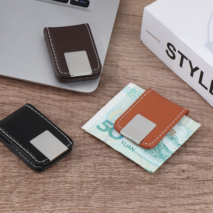 Money Clip Wallet Slim Men Women Vintage Strong Money Clip PU