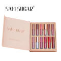 SAM SUGAR 12 Colors Book Lip Gloss Set Matte Velvet Non-stick Cup Lip Gloss Lipstick Cross Border Wholesale. 