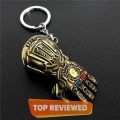 Thanos Infinity Gauntlet Metal Keychain - Avengers Infinity War Original Marvel Merchandise. 