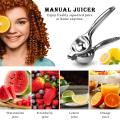 Stainless Steel Manual Press Lemon Squeezer Lime Premium Quality, Heavy Duty, Kitchen Tools, Lemon Juice Extractor Latest Model for New Generation Demand Orange Citrus Hand Press Juicer (Silver). 