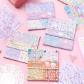 Kawaii My Melody Cinnamoroll Kuromi Cartoon Girl Heart Note Paper Anime Sanrioed Cute Posted-Its Notes Material Hand Book. 